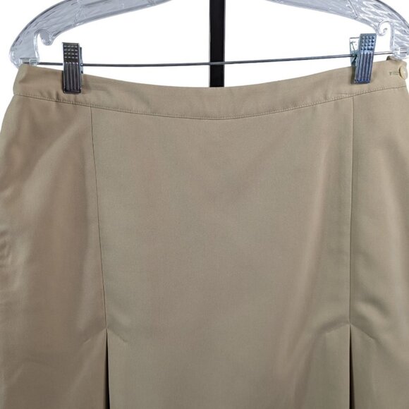 TOMMY HILFIGER GOLF Flat Front Pleated Anna Skirt Skort Khaki Size 10 - Picture 3 of 15